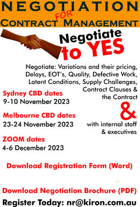 Kiron Negotiation in Contracts and Contract Management Training